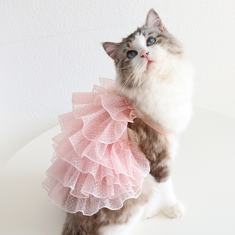 Pet Star Dress Layered Ruffle Skirt