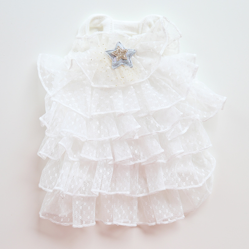 Pet Star Dress Layered Ruffle Skirt