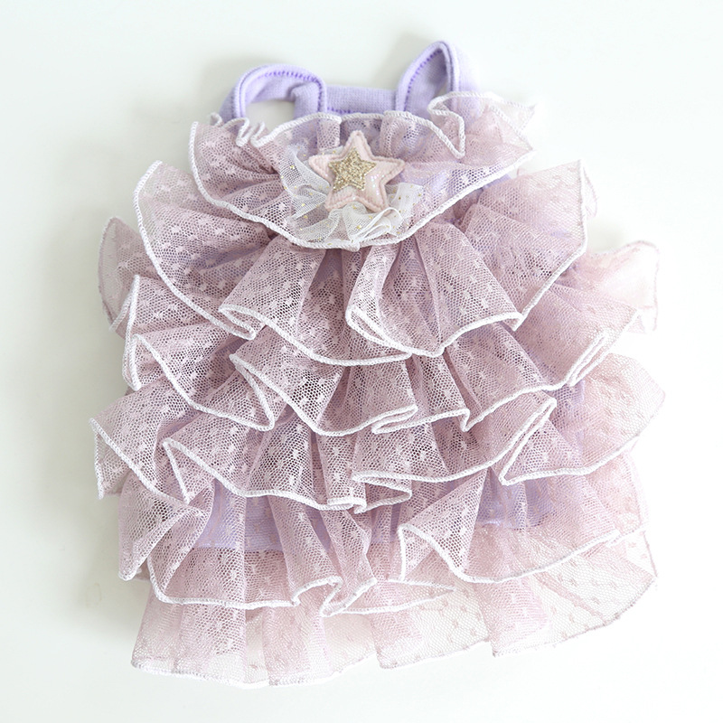 Pet Star Dress Layered Ruffle Skirt