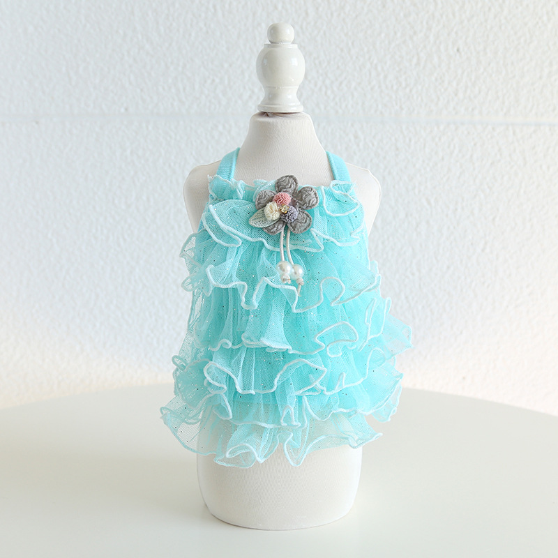 Pet Wedding Dress Layered Ruffle Hem