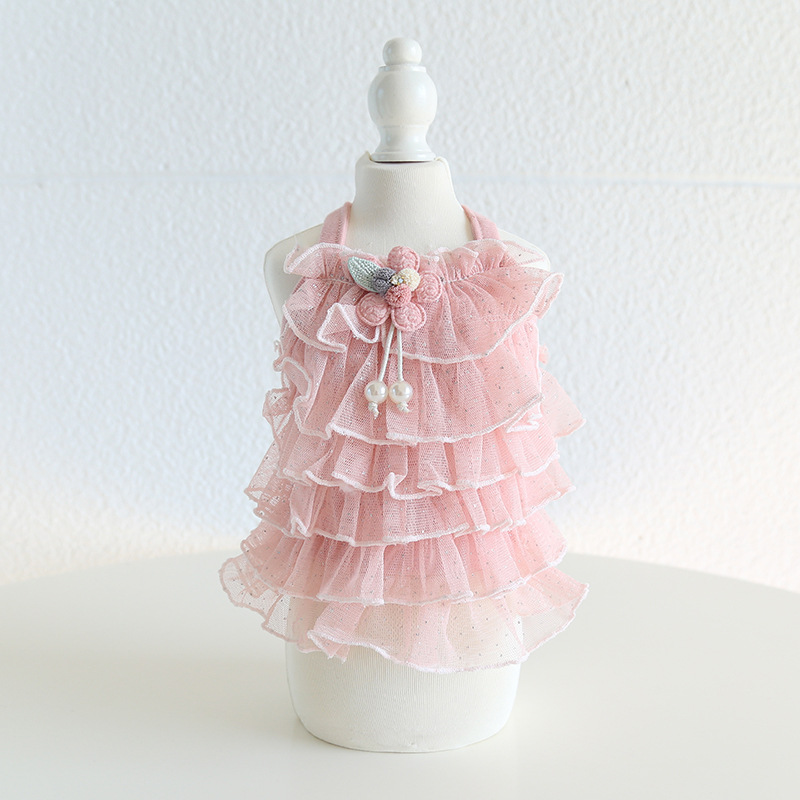 Pet Wedding Dress Layered Ruffle Hem