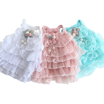 Pet Wedding Dress Layered Ruffle Hem 01
