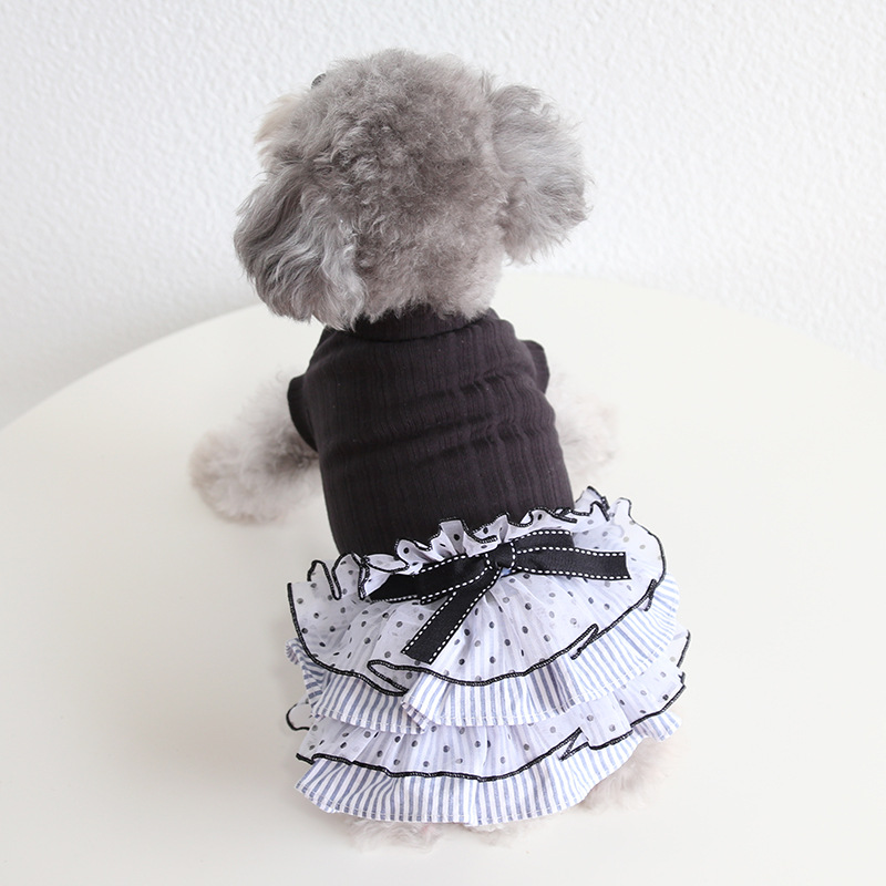Pet Lace Cake Dress Tiered Skirt