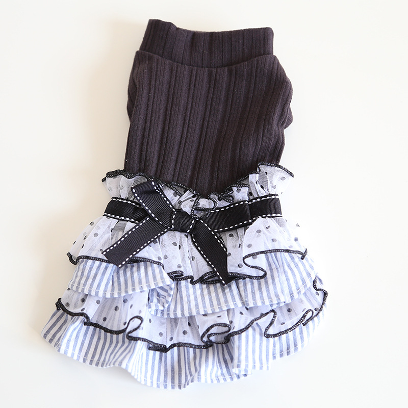 Pet Lace Cake Dress Tiered Skirt