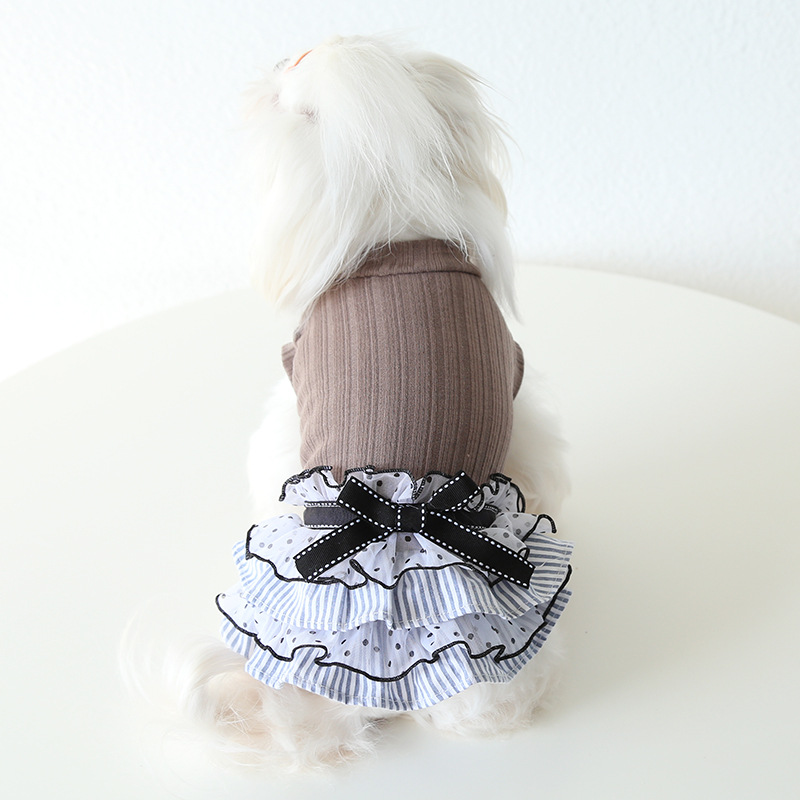Pet Lace Cake Dress Tiered Skirt