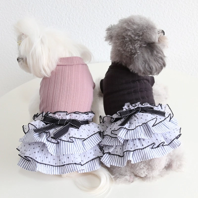 Pet Lace Cake Dress Tiered Skirt 02
