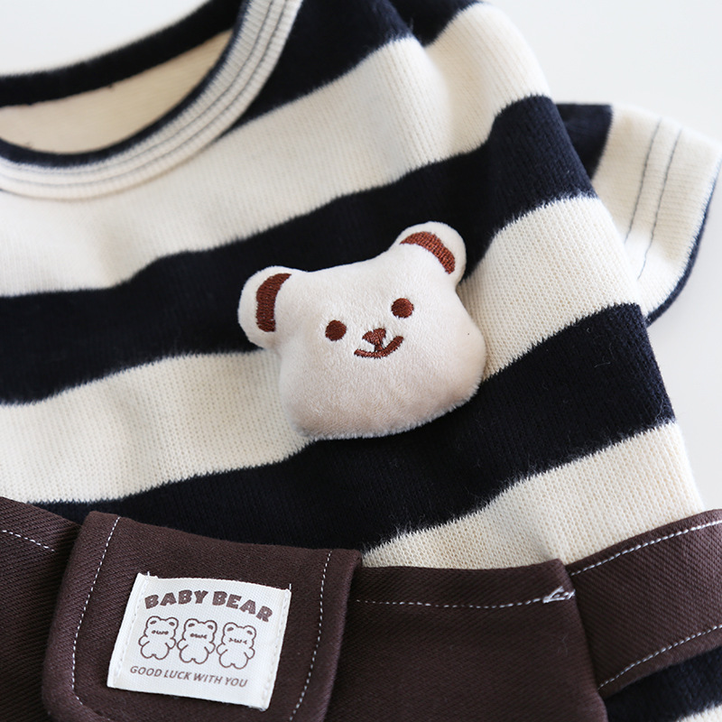 Pet Hoodie Stripe Pattern Bear Backpack Design