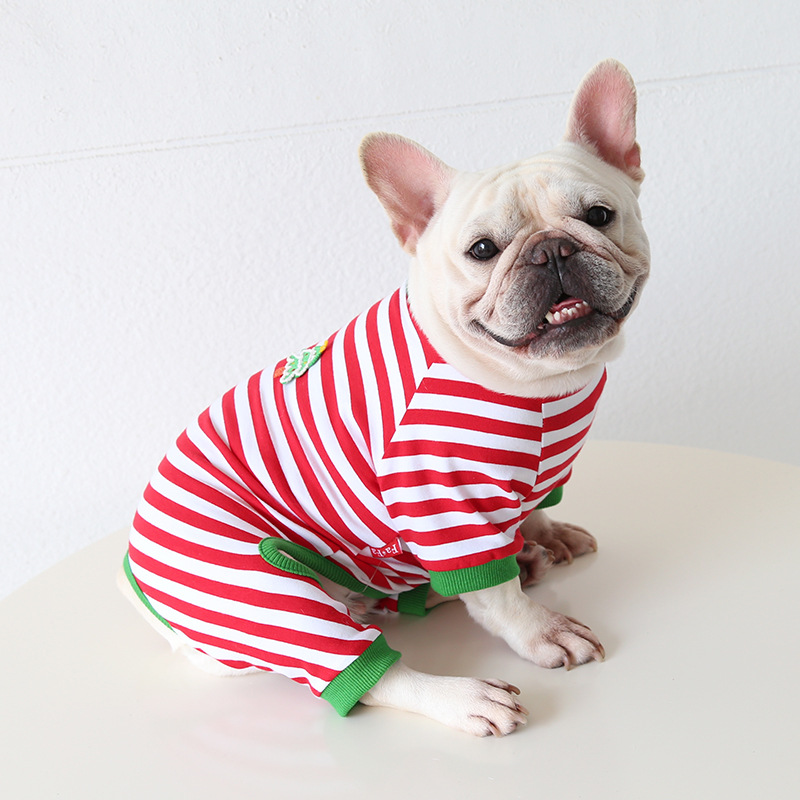 Pet Striped Pajama Four Legs Christmas Tree