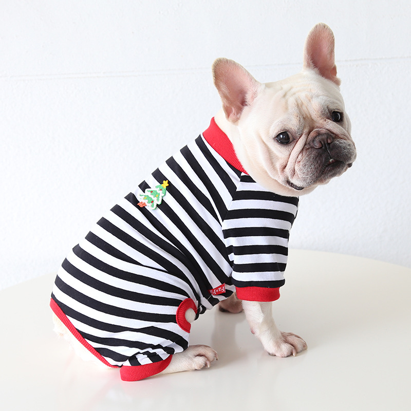 Pet Striped Pajama Four Legs Christmas Tree