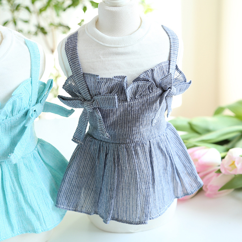 Pet Strapless Dress Double Bow Tiered Skirt