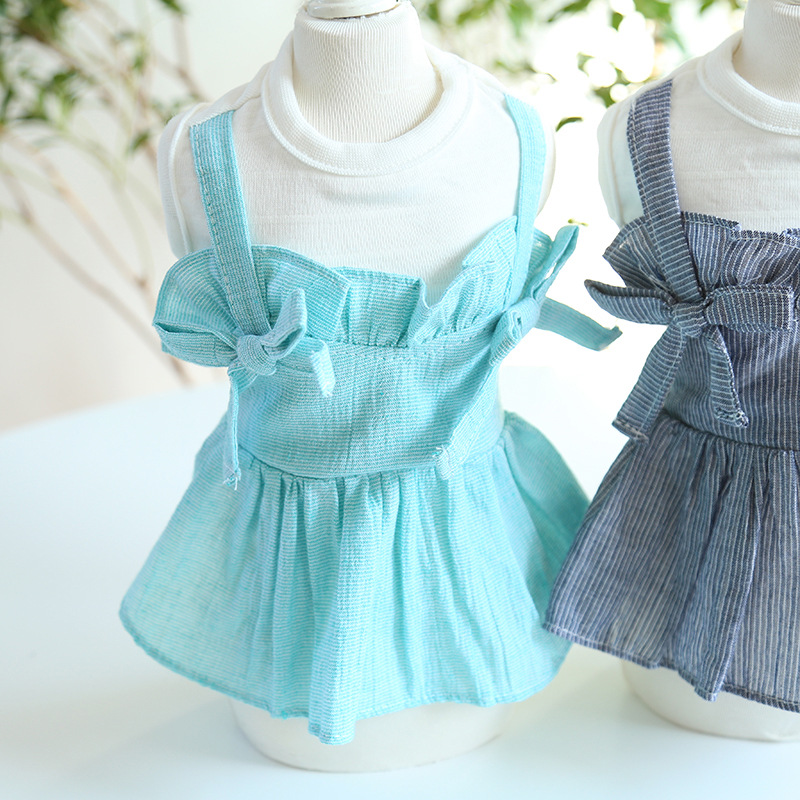 Pet Strapless Dress Double Bow Tiered Skirt