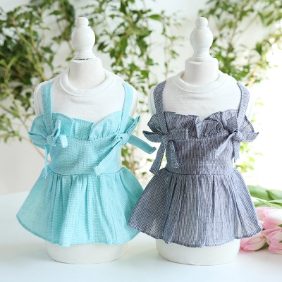 Pet Strapless Dress Double Bow Tiered Skirt 01