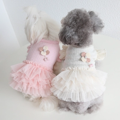 Pet Wedding Dress Lace Top Tulle Skirt 02