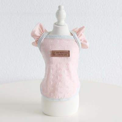 Pet Jacquard Vest Flutter Sleeve Breathable Fabric 02