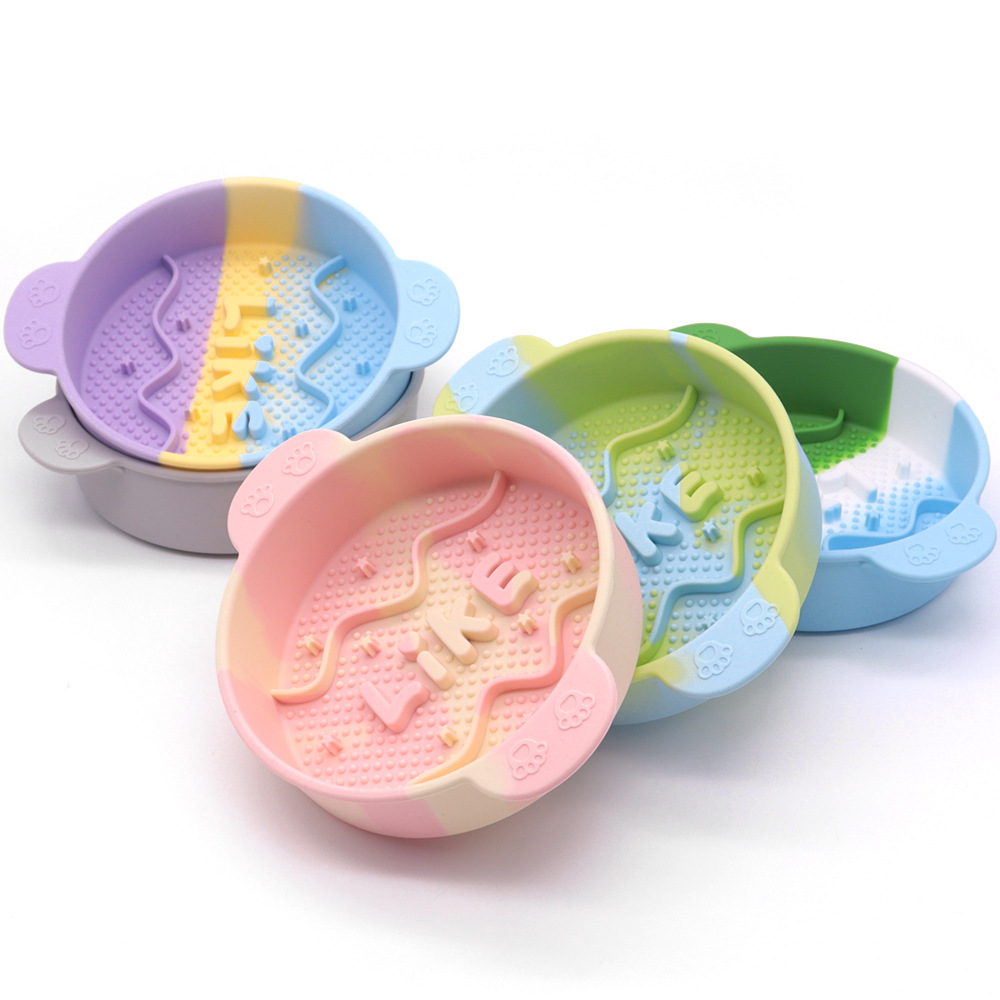 Pet Slow Feed Bowl Obstacle Design Anti Choke