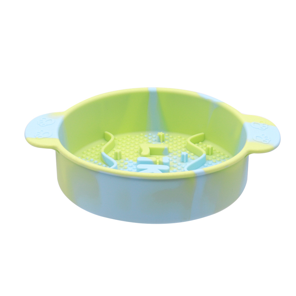 Pet Slow Feed Bowl Obstacle Design Anti Choke