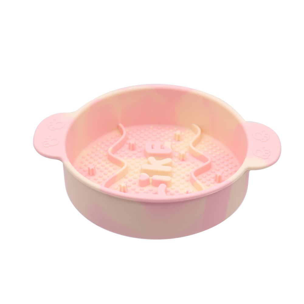 Pet Slow Feed Bowl Obstacle Design Anti Choke