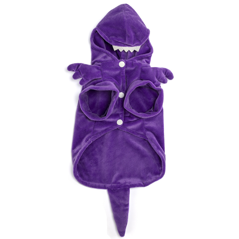 Pet Dinosaur Costume Hooded Cape Tail Design
