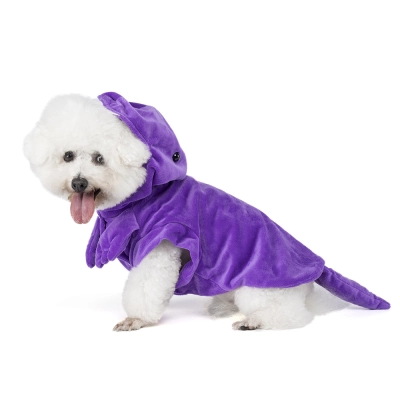Pet Dinosaur Costume Hooded Cape Tail Design 02