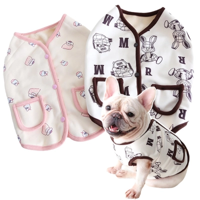 Pet Rabbit Vest Soft Knit Cartoon Print 01