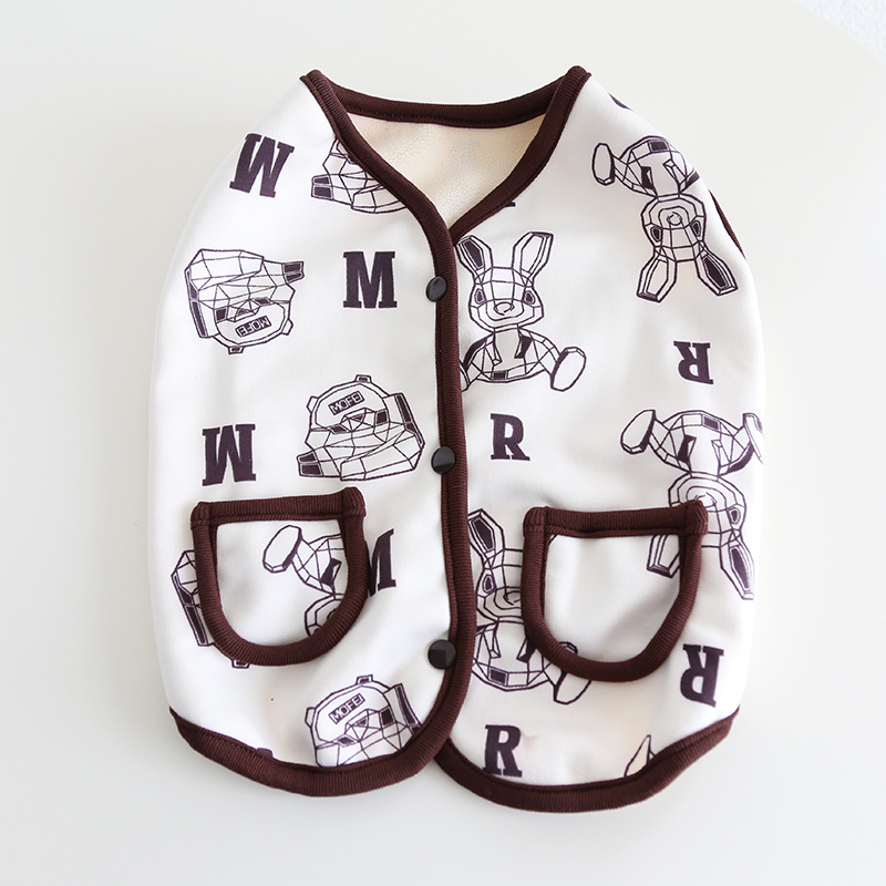 Pet Rabbit Vest Soft Knit Cartoon Print