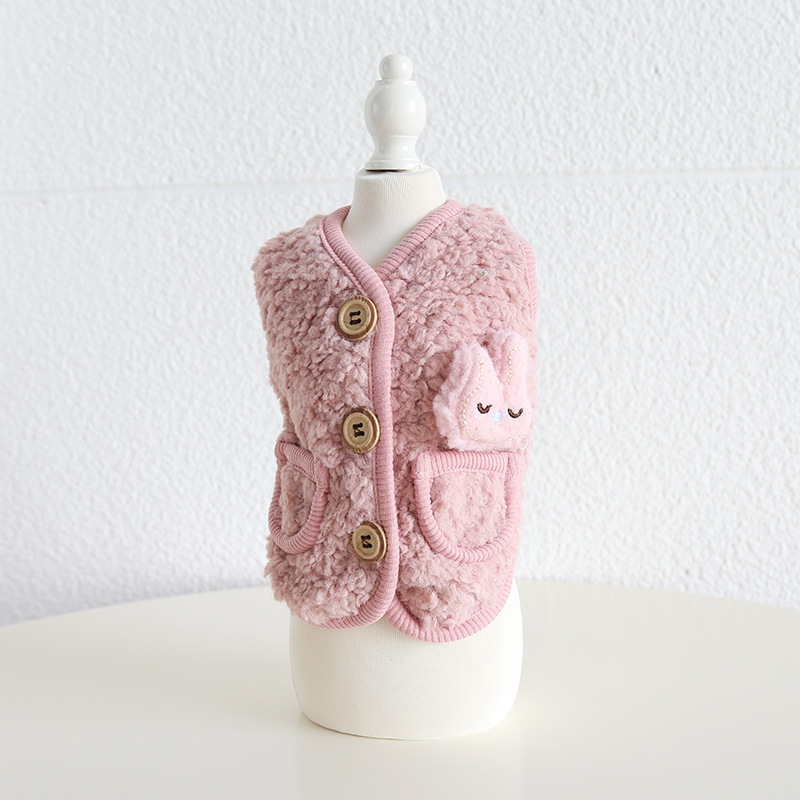 Pet Knit Vest Animal Patch Pocket Design