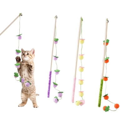 Cat Teaser Rod Felt Toy Bell Attachment 01