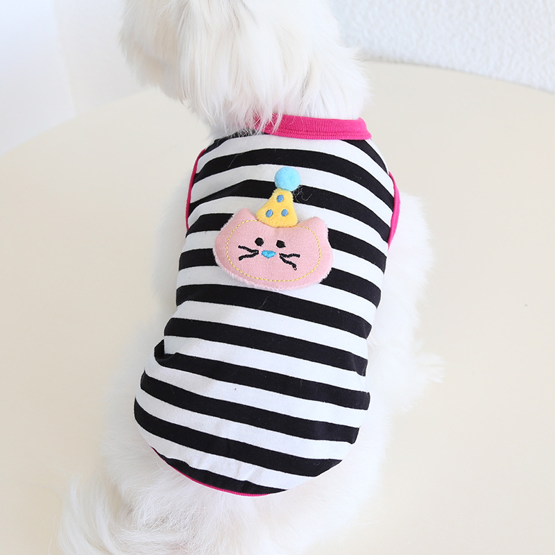 Pet Sleeveless Vest Animal Embroidery Party Design