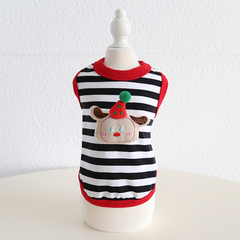 Pet Sleeveless Vest Animal Embroidery Party Design