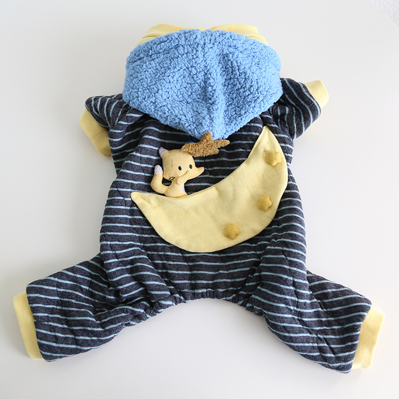 Pet Fox Moon Onesie Plush Hood Winter