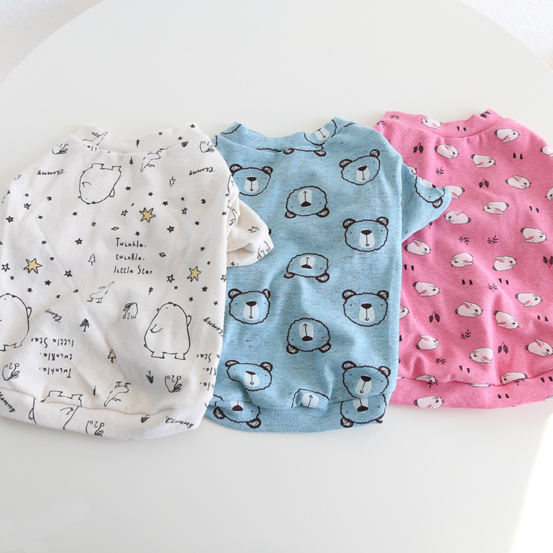 Pet Cartoon Print Hooded Sweatshirt Star Pattern