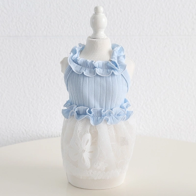 Pet Lace Dress Knit Top Floral Skirt 02