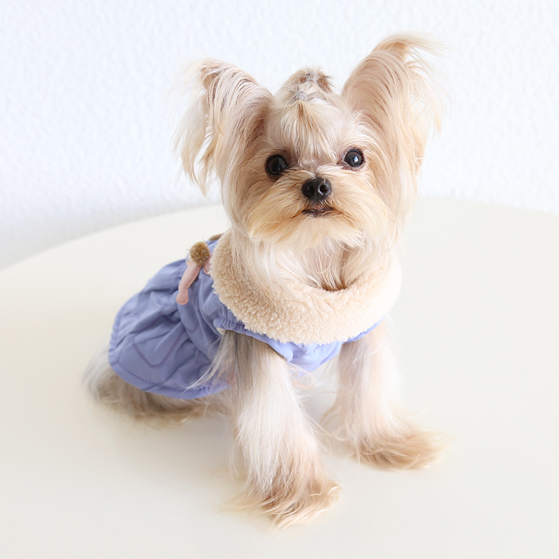 Pet Vest Floral Stitch Wood Button Rabbit Decor