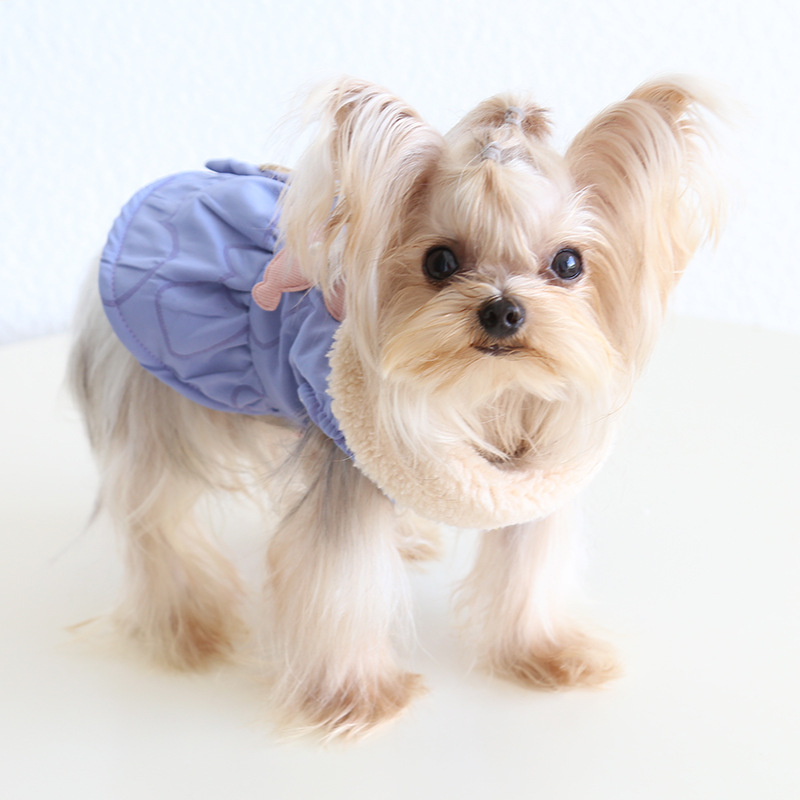 Pet Vest Floral Stitch Wood Button Rabbit Decor