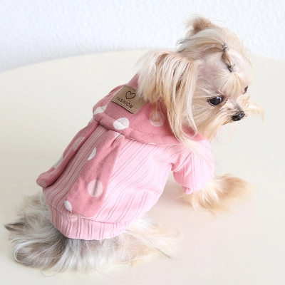 Pet Dot Pattern Coat Rabbit Ear Design 02