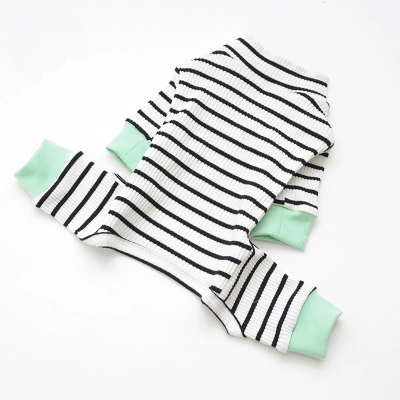 Pet Striped Stretch Suit Four Legs Thermal Design 02