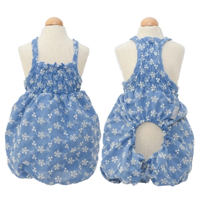 Pet Pumpkin Dress Suspenders Outfit Hat Included Design 01