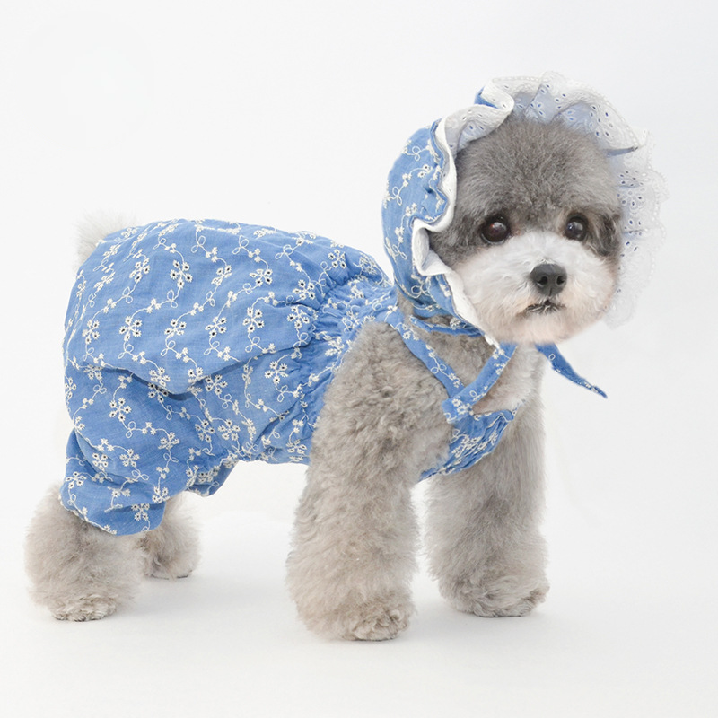 Pet Pumpkin Dress Suspenders Outfit Hat Included Design