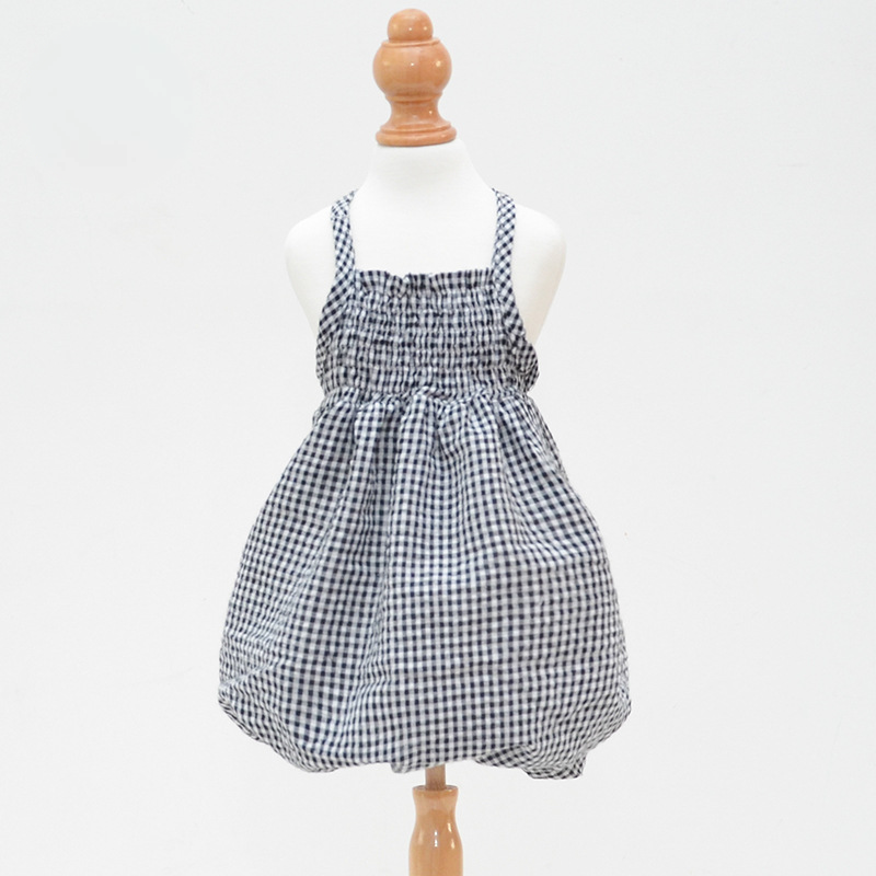 Pet Plaid Suspenders Set Detachable Hat Seasonal Design