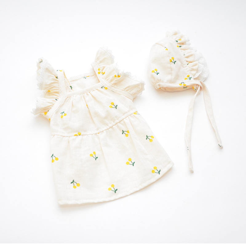 Pet Floral Dress Set Frill Collar Seasonal Design