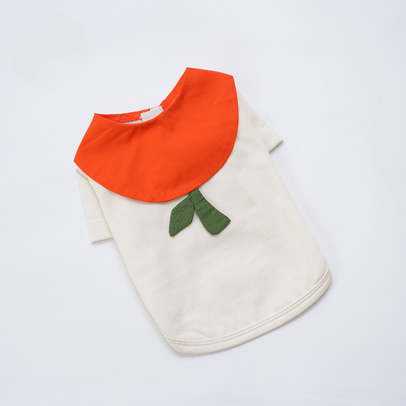 Pet Short Sleeve Dress Bow Neck Summer Style