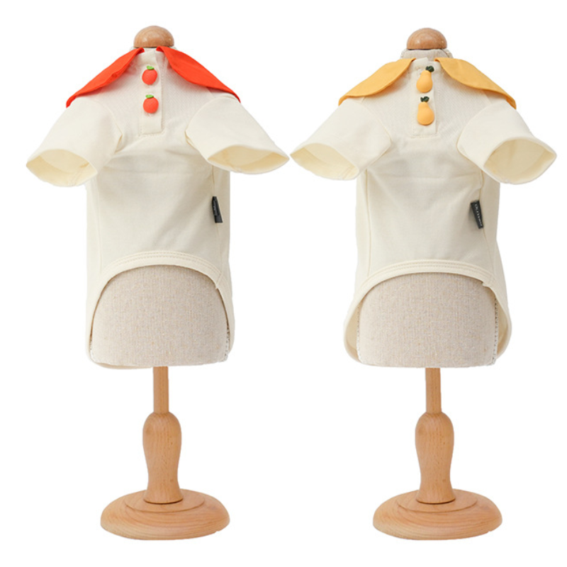 Pet Short Sleeve Dress Bow Neck Summer Style