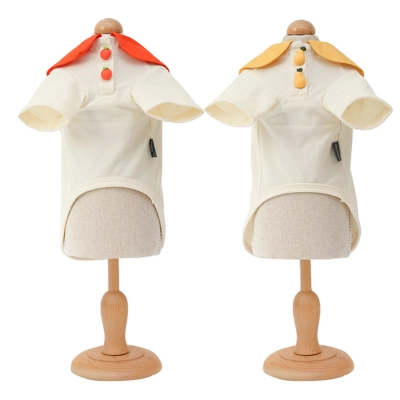 Pet Short Sleeve Dress Bow Neck Summer Style 02