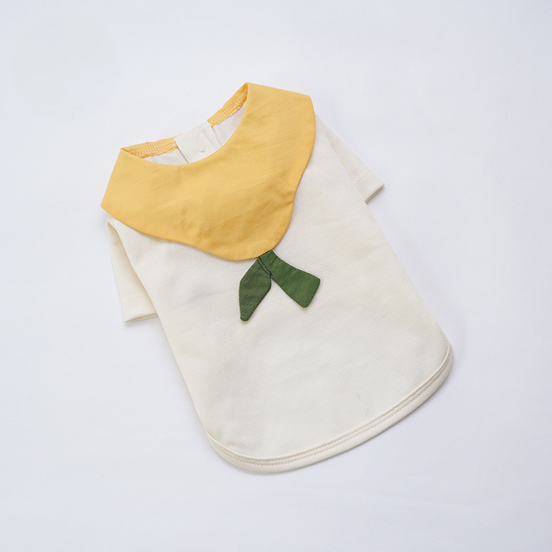 Pet Short Sleeve Dress Bow Neck Summer Style