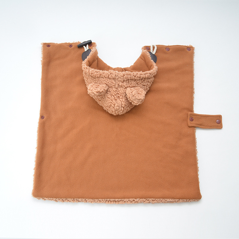 Pet Hooded Cape Bear Ears Plush Sleepwear