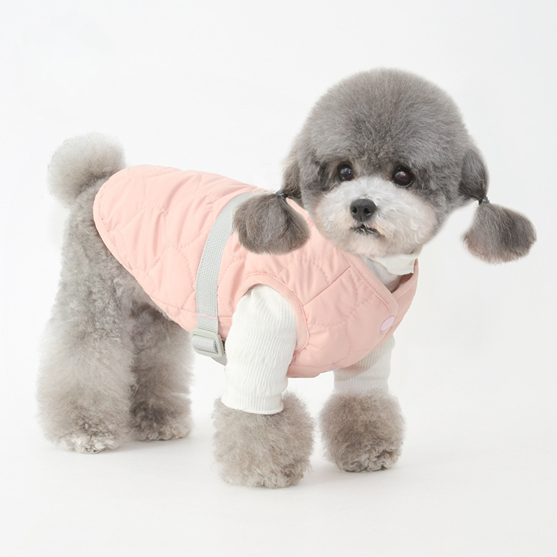 Pet Quilted Vest Diamond Pattern Winter Warm