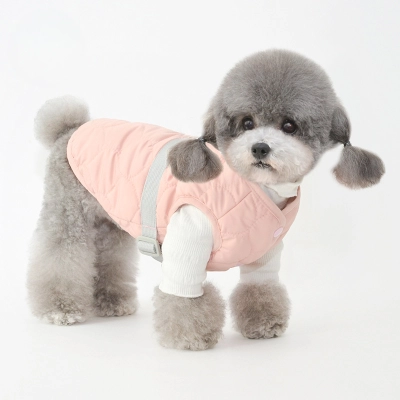 Pet Quilted Vest Diamond Pattern Winter Warm 02