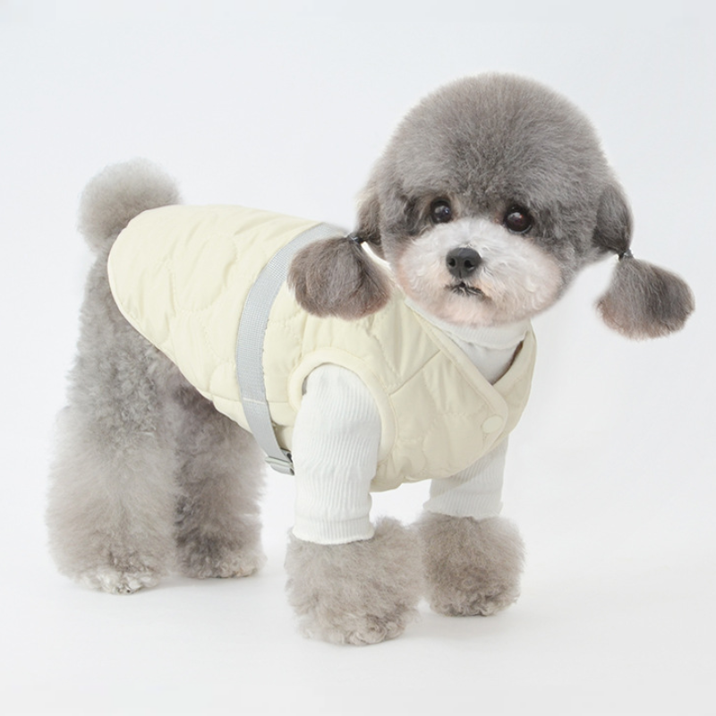 Pet Quilted Vest Diamond Pattern Winter Warm