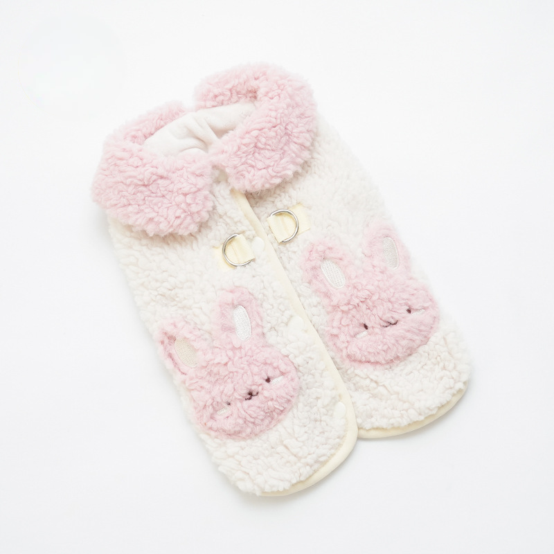 Winter Warm Pet Vest Cozy Fleece Button Closure