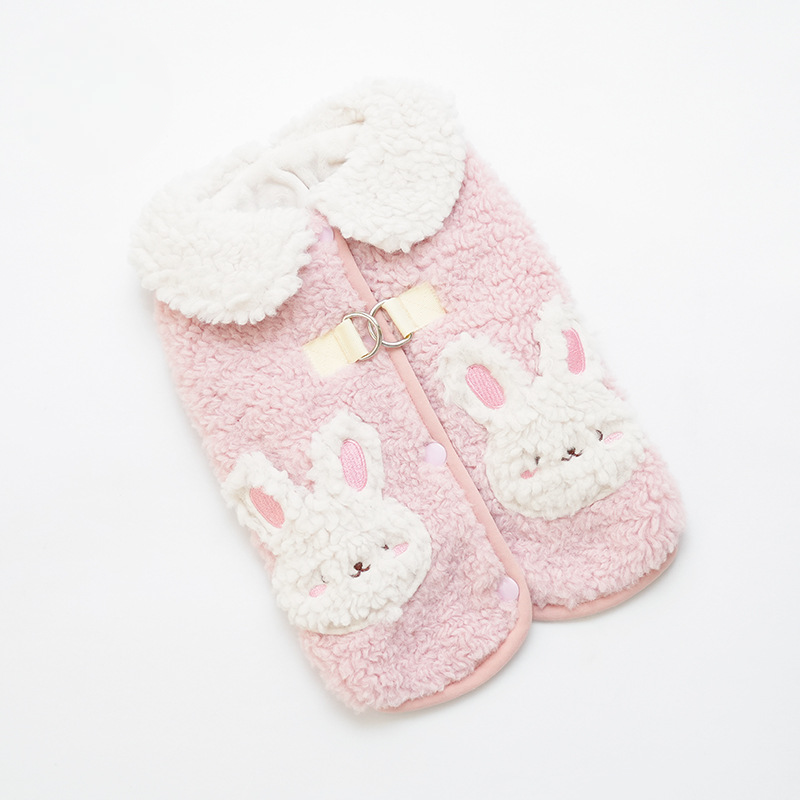 Winter Warm Pet Vest Cozy Fleece Button Closure
